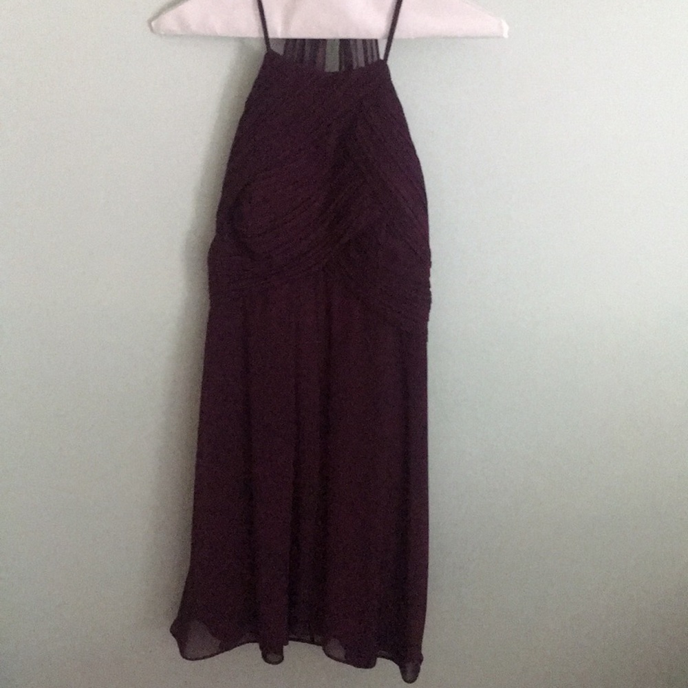 Dark purple bridesmaid dress